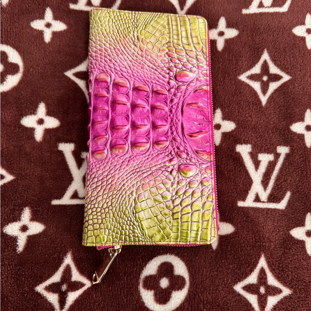 Brahmin Limeade Skyler Zip Wallet